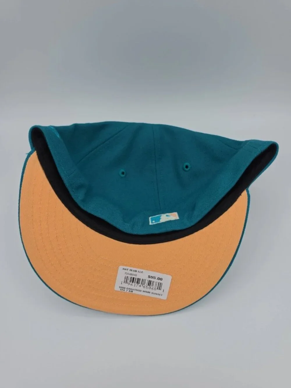 New Era hat club exclusive 7 3/8 Oakland Athletics Badlands Collection Pink Gree